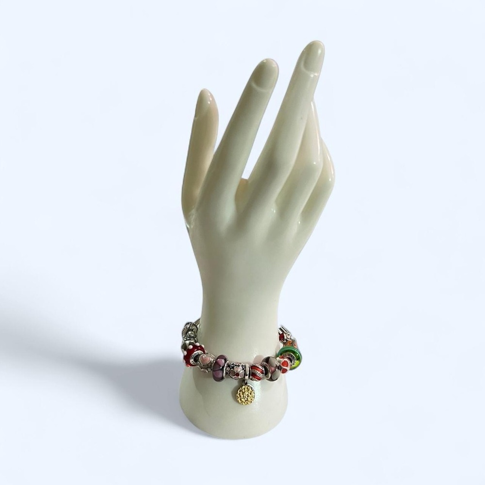 Pandora Silver and Murano glass Purple charm - Picture 5 of 7
